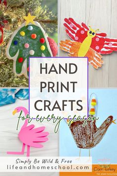 hand print crafts for every season