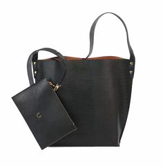 Toledano Studio - Laurent Black Lizard, Good To See You, Day Bag, Canvas Texture, Chess, Gold Hardware, Adjustable Straps