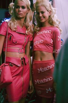 Moschino SS15, womenswear, Dazed backstage  Can you believe these Barbie fashion clothes are on the 2015 runway? Im A Barbie Girl, Looks Party, Elsa Hosk, Gillian Anderson, Vanessa Hudgens, Outfit Look, Everything Pink