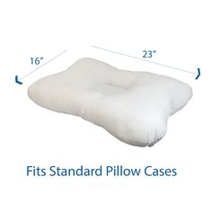 Roscoe Fiber Filled Cervical Indentation Pillow - Carex Neck Spasms, Cervical Pillow, Spinal Surgery, Neck Support Pillow, Cervical Pillows, Tension Headache, Neck Support, Support Pillows, Sleep Better