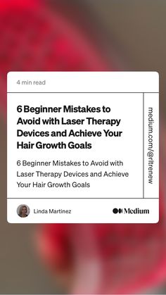 the text reads, 6 beginer mistakes to avoid laser therapy devices and achieve your hair growth goals