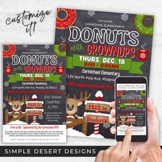 fun parent engagement flyer for christmas theme donust with grownups