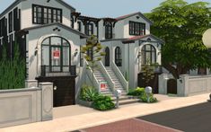 Sims 4 Oasis Springs Townhouses with For Rent Sims Garage Door, Sims 4 Better Townies, Townhome Sims 4, 2 Story Sims House Layout, Duplex Sims 4, Sims 4 Cc Neighborhood, Sims 4 Maxis Build Cc, Sims 4 Will You Marry Me Cc, Sims 4 Modern Penthouse