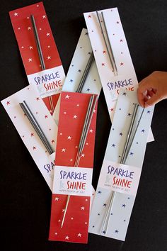 four sparkle and shine straws on top of each other