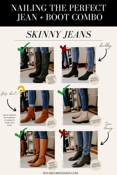 Your Guide on How to Wear Ankle Boots (and More) With Jeans, Plus Tips for Always Getting It Right - MY CHIC OBSESSION Brown Boots Outfit Ankle, Heeled Ankle Boots Outfit, Chelsea Boots With Jeans, How To Style Chelsea Boots, Tall Boots Outfit, Make Up Tut, Jeans Boots Outfit, Brown Boots Outfit, Boots With Jeans