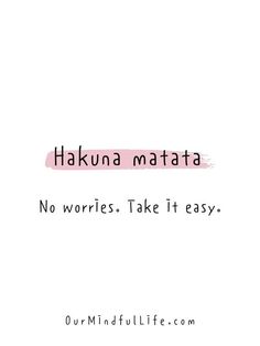 the words hakuna matata are written in pink and black on a white background