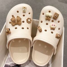 WELCOME TO JOSKAA OFFICIAL STORE Cheap Non-slip Spring Platform Slippers, Beige Crocs With Charms, Trendy Non-slip Platform Slippers For The Beach, Kawaii Crocs Shoes, Kawaii Non-slip Slippers With Round Toe, Light Blue Shoes, Crocs Fashion, Buckles Fashion, Affordable Shoes