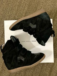 Fashion Shoes Aesthetic, Isabel Marant Sneakers Outfit Black, High Shoes Sneakers, Black Isabel Marant Sneakers, Black Isabel Marant Sneakers Outfit, Isabel Marant Wedge Sneakers, Isabelle Marant Sneakers, Isabel Marant Sneakers Outfit, Isabel Marant Outfit