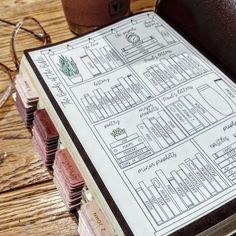 an open book sitting on top of a wooden table