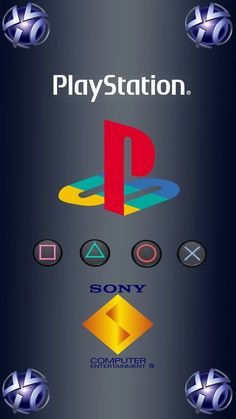 the playstation logo is shown above several different video game logos