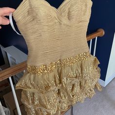 Beautiful Gold Sherri Hill Cocktail Dress Size 2. Only Worn Once Gold Cocktail Dress, Sherri Hill, Sherri Hill Dresses, Prom, Cocktail Dress, Colorful Dresses, Prom Dresses, Womens Dresses, Dresses