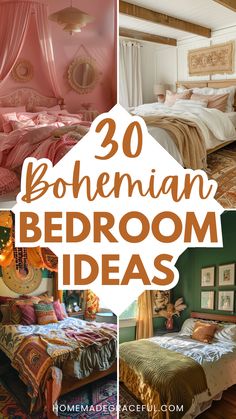 boho bedroom ideas Dreamcatcher Bedroom Decor, Pink Orange Bedroom Aesthetic, Girly Earthy Bedroom, Peach And Gold Bedroom, Bamboo Bedroom Ideas, Anthropologie Bedroom Aesthetic, Bedroom Goals Dream Rooms Inspiration, Bohemian Aesthetic Bedroom, Boho Retro Bedroom