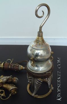 an old fashioned coffee pot and other items