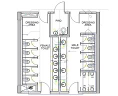 the floor plan for an office building