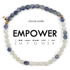 EMPOWER Women Supporting Women. When we cheer each other on, we all win! This bracelet looks great alone or stacked with your other favorite Morse Code or stone stacking bracelets! How to read your jewelry: A Morse Code dot is one bead and a dash is two beads in the alternating color. Start at the small gold spacer bead and follow the Morse Code spelling around the bracelet! Your purchase helps to provide economic empowerment for women who are survivors of human trafficking and exploitation. Eac Mother's Day Games, Mother Of Pearl Rose, Stone Stacking, Morse Code Necklace, Rising Tide, Holistic Care, Morse Code Bracelet, Stacking Bracelets, Pearl Rose