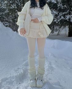 White Clothes, Winter Fit, Looks Style, Winter Fashion Outfits