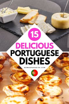 delicious portuguese dishes with text overlay