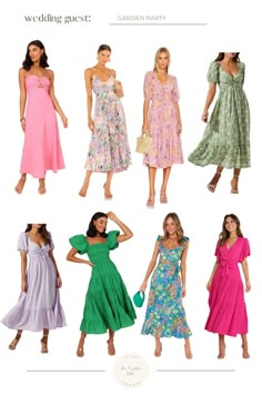 women's dresses in different colors and sizes