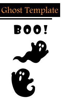 the ghost template for halloween is shown in black and white