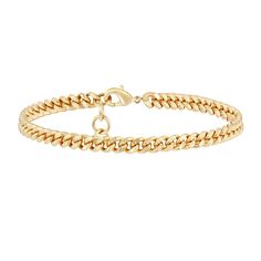 PRICES MAY VARY. Cuabn Link Chain bracelet Size: 7"+ 0.4"extender. The width of this chain is 5mm. It looks refined and elegant. Design: The Italian style lengthen oval cuban bracelet is the right choice for you, Really pretty when layered with other bracelets too. This gold cuban chain has a smooth and sturdy feel to it. I love the sleek, modern look it brings. An ideal piece for layering and a terrific addition to any jewelry collection. Feature: Gold lengthen cuban chain bracelet, A great bra Tiny Bracelet, Cuban Bracelet, Chain Bracelets, Chain Design, Bracelets For Women, Chain Jewelry, Cuban Chain, Gold Plated Chains, Exquisite Jewelry