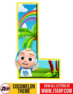 a cartoon character with headphones on is next to the letter i, and has a rainbow