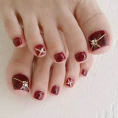 Flower Toe Nails, Fall Toe Nails