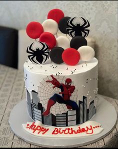 Spiderman Cake Designs For Kids, Birthday Cake Spiderman, Pastel Spiderman, Avengers Themed Cakes, Spiderman Cakes, Ocean Birthday Cakes, Cake Spiderman, Spider Man Cake