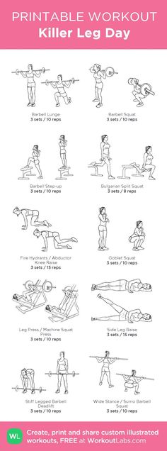 the printable workout guide for beginners to do