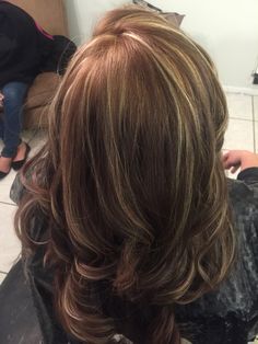 Color And Highlights Color And Highlights, Highlights Brown Hair Balayage, Brown Hair Balayage, Hairdos For Curly Hair, Highlights Brown Hair