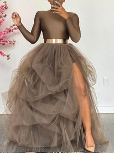 Rok Tile, Beautiful Ball Gowns, Tulle Long Skirt, Comfortable Skirts, Tulle Maxi Skirt, Gaun Fashion, Maxi Rok, Tulle Tutu Skirt, Looks Party