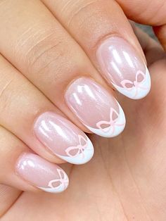 Bow Nail Designs, Gel Nails At Home, Really Cute Nails, Soft Nails, Neutral Nails, Manicure Y Pedicure, Minimalist Nails, Nails At Home