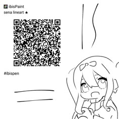 an anime character with a qr code on it