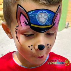 Paw Patrol Face Paint, Disney Face Painting, Dog Face Paints, Superhero Face Painting, Easy Face Painting Designs, Animal Face Paintings, Festival Face Paint, Face Painting For Boys, Paw Painting