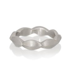 Silver Ring - Why go for the typical eternity band?  The details of this cast band are both elegant and modern.  Graceful curves and modern design create a ring you wont get tired of looking at.  Worn alone as a symbol of your commitment or in a stack this will be a ring you enjoy every day. Half sizes 512 and available in multiple finishes. Cast Band, Professional Gifts, Artful Home, Argentium Silver, Wall Sculpture Art, Design Silver, Art Furniture, Eternity Band, Eternity Bands