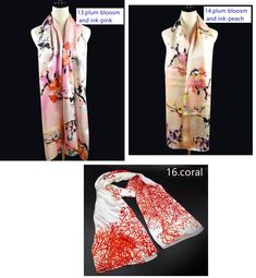 100% Mulberry Silk Scarf Shawl Wrap, Silk Charmeuse Scarf, Long Scarf 185× 52cm/ 73× 21 inches, solid colors and printed flowers, 25 colors+, Unisex silk scarf It is elegantly woven in silk to assure you of the optimum comfort experience. It can be worn as the usual scarf or used to complement a dress around the evening's shoulders. Also a great gift idea for yourself, or someone you loved. ‣ Material: 100% pure mulberry silk Charmeuse Silk Charmeuse is a gorgeous fabric with an exceptional drap Red Floral Print Silk Scarf For Spring, Silk Shawl For Spring Formal Events, Silk Shawl For Spring Formal Occasions, Red Silk Scarf For Spring, Silk Shawl For Formal Spring Events, Spring Formal Silk Shawl, Elegant Red Scarves For Spring, Silk Shawl Scarves For Spring, Silk Shawl Scarf For Spring