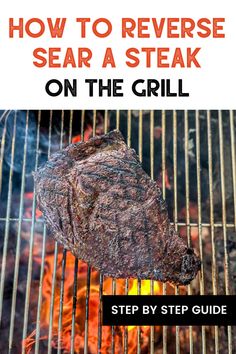 Ribeye steak cooking on a charcoal grill