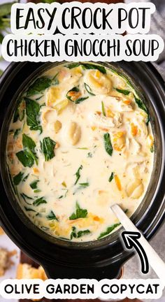 an easy crock pot chicken gnocchi soup recipe