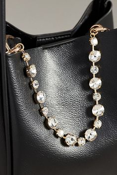 Charming new-trend alert: jewelry for your bag. | Vintage Crystal Chaim Bag Charm by Anthropologie in Gold, Women's, Glass Anthropologie Bag, Anthropologie Bags, Rose Bag, Crystal Bags, Perfect Handbag, Shoe Bags, Socks Shoes, Gold Pearl Earrings, Jewelry Charms