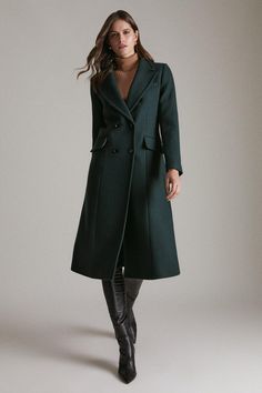 This Luxurious Italian Wool Coat Will Soon Become The Most Loved Piece In Your Cold-Weather Closet. Spun From Only The Finest Italian-Sourced Fabrics, It Offers Endless Comfort Along With A Softly Tailored  Fit And Double-Breasted Buttons. Layer It Over Smart-Casual Ensembles To Look Instantly Put Together, This Season And The Next. Luxury Double-breasted Winter Outerwear, Luxury Double-breasted Wool Coat With Buttons, Elegant Long Wool Coat With Double Button Closure, Luxury Double-breasted Wool Coat For Fall, Chic Wool Double-breasted Pea Coat, Luxury Wool Coat With Double Button For Fall, Luxury Wool Coat With Double Button Closure For Fall, Chic Wool Pea Coat With Double-breasted Buttons, Chic Wool Pea Coat With Double-breasted Button Fastening