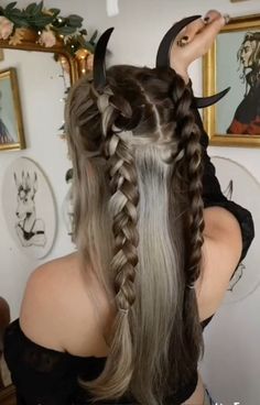 Witch Hair, Viking Hair, Peinados Recogidos, Fantasy Hair, Work Hairstyles, Hair Today, Hair Dos, Pretty Hairstyles, Hair Tutorial