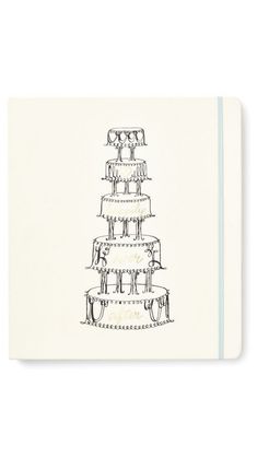 a drawing of a three tiered cake