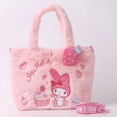 Very Cute! Never Used. Bundle And Save On Shipping Free Gift With Purchase Fluffy Bags, Sanrio Tote, Fluffy Purse, Gloves Aesthetic, Sanrio Fashion, Cinnamoroll Plush, Sanrio Bag, Kawaii Store, My Melody Kuromi