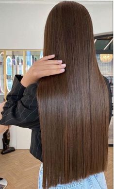 Brown Straight Hair, Long Silky Hair, Long Straight Hair, Beautiful Long Hair, Silky Hair, Brown Hair Colors