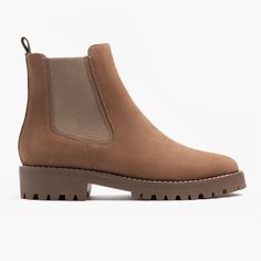 Comfortable Women's Rugged Chelsea Boot in Tan 'Pebble' WeatherSafe™ Nubuck. Perfect for Everyday Wear. Handcrafted with the Highest Quality Materials, Including a Full Glove Leather Interior and Poron® Shock-Absorbing Insoles. Shop Now for Free Shipping & Returns! Thursday Boots Women, Thursday Boot Company, Thursday Boots, Boot Companies, Fantasy Closet, Chelsea Boots Women, Slip On Boots, Nike Flex, Black Matte