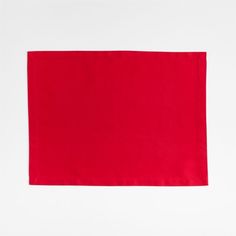 a red napkin on a white background