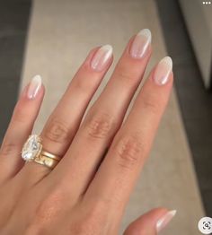 Bridal Nails French, Wedding Day Nails, Engagement Nails, Bridesmaids Nails, Nails Polish, Bride Nails, Bridal Nails