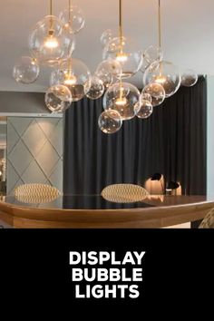 How to Display Bubble Lights Island Restaurant, Chandelier Decorations, Modern Living Room Lighting, Led Kitchen, Modern Hanging Lights, Room Hanging Lights, Elegant Pendant Lighting, Blue Lamp Shade, Chandelier Led