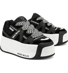 NAKED WOLFE Slider Platform Sneaker | Nordstrom Naked Wolfe, Icon Style, Custom Design Shoes, Black Trainers, Aesthetic Shoes, Barbed Wire, Swag Shoes, Platform Sneaker, Sneakers Outfit