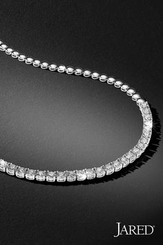 Brilliant round lab-created diamonds envelop the length of this glamorous women's tennis necklace, fashioned in 14K white gold.​ Not ready to shop yet? Pin to your board for later. Jewelry 2022, Diamond Tennis Necklace, Box Clasp, Womens Tennis, Tennis Necklace, Not Ready, Fall Jewelry, Lab Created Diamonds, Diamond Jewelry