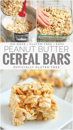 no bake peanut butter cereal bars are the perfect dessert